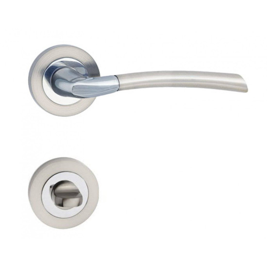 Manere usi LISA ( Zorba ) crom-nichel satin cu rozeta wc