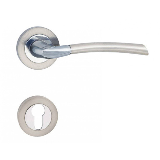 Manere usi LISA ( Zorba ) crom-nichel satin cu rozeta yala