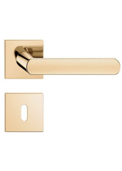 Manere usi Luna Q slim auriu lucios cu rozeta cheie