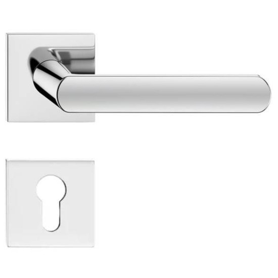 Manere usi LUNA Q slim crom lucios cu rozeta yala