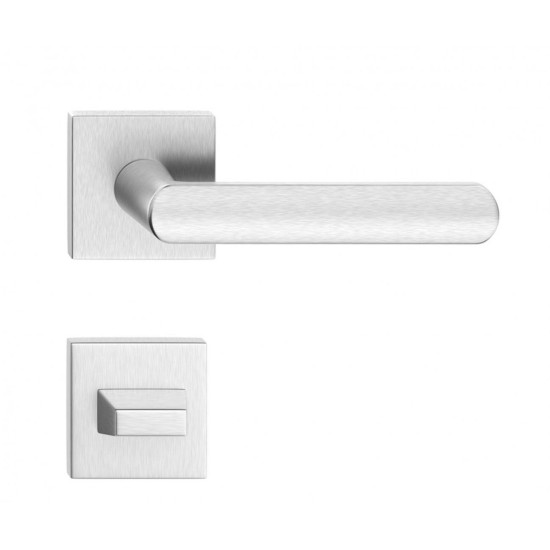 Manere usi Luna Q slim crom satin cu rozeta wc