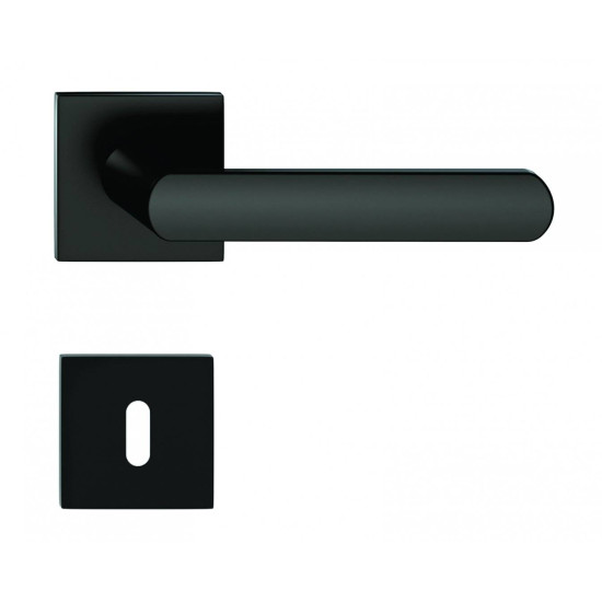 Manere usi Luna Q slim negru mat cu rozeta cheie