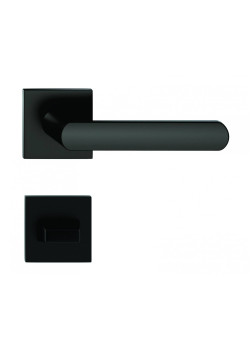 Manere usi Luna Q slim negru mat cu rozeta wc