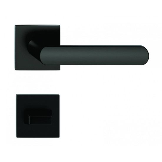 Manere usi Luna Q slim negru mat cu rozeta wc