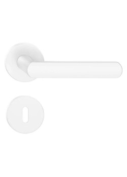 Manere usi Luna R slim alb mat cu rozeta cheie