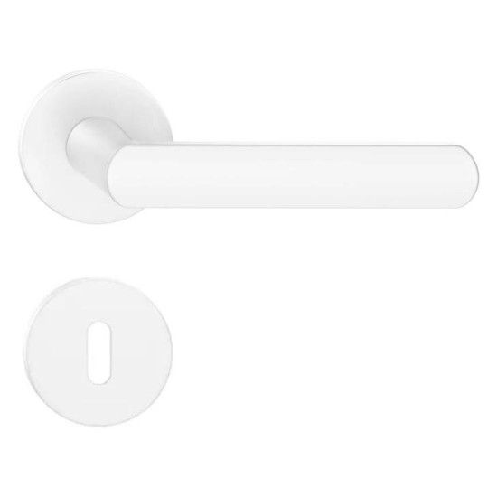 Manere usi Luna R slim alb mat cu rozeta cheie
