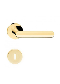 Manere usi Luna R slim auriu lucios cu rozeta cheie