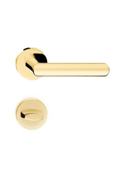 Manere usi Luna R slim auriu lucios cu rozeta wc