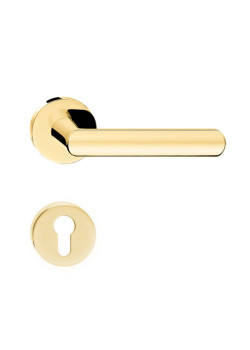 Manere usi Luna R slim auriu lucios cu rozeta yala