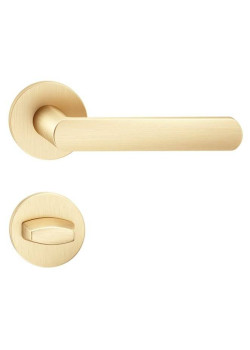 Manere usi Luna R slim auriu satin cu rozeta wc
