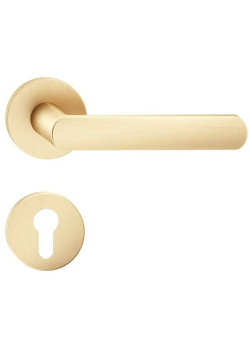 Manere usi Luna R slim auriu satin cu rozeta yala