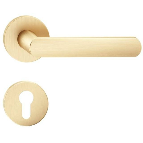 Manere usi Luna R slim auriu satin cu rozeta yala