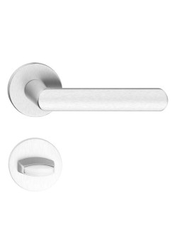 Manere usi Luna R slim crom satin cu rozeta wc