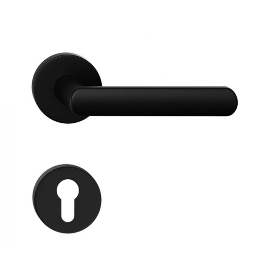 Manere usi LUNA R slim negru mat cu rozeta yala