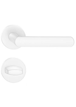 Manere usi Luna R slim alb mat cu rozeta wc