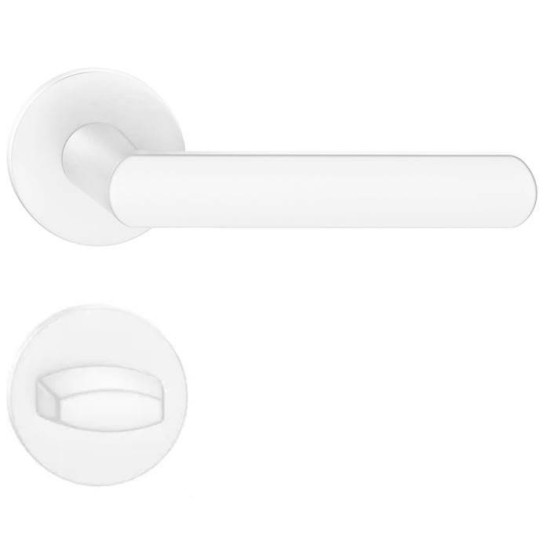 Manere usi Luna R slim alb mat cu rozeta wc