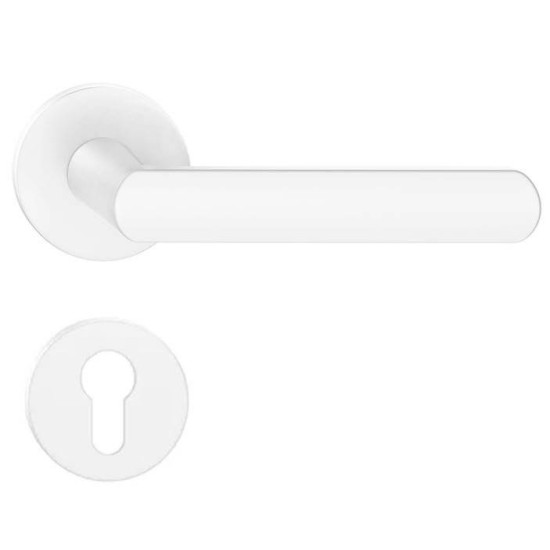 Manere usi Luna R slim alb mat cu rozeta yala