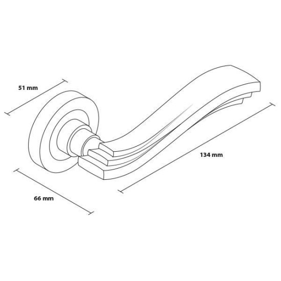 Manere usi MALTA nichel antic cu rozeta cheie