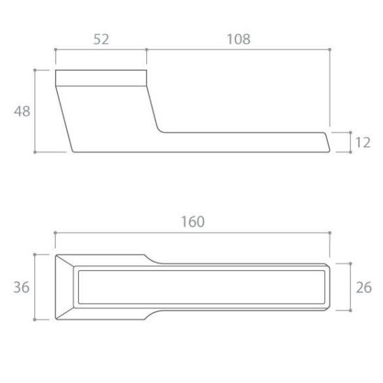 Manere usi MAXIMA CONNECT negru decor alb mat cheie