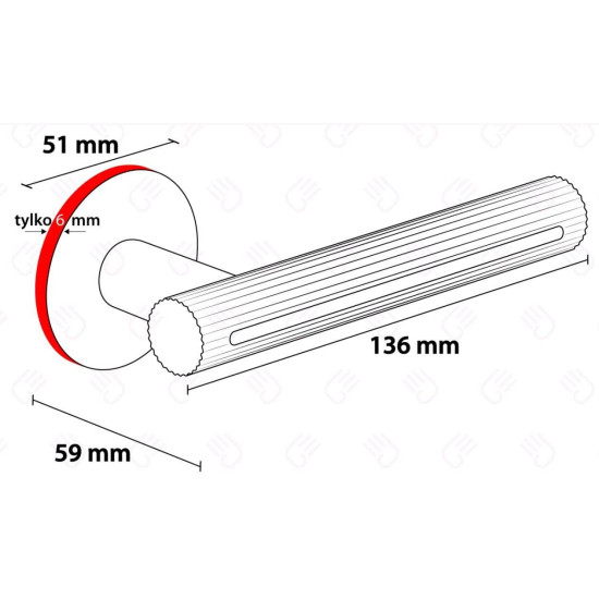 Manere usi MODERNO ( ELEGANZA ) alb auriu cu rozeta wc