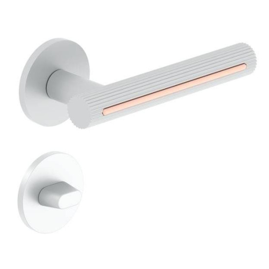 Manere usi MODERNO ( ELEGANZA ) alb cupru cu rozeta wc