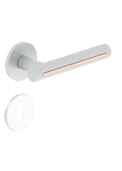 Manere usi MODERNO ( ELEGANZA ) alb cupru cu rozeta yala