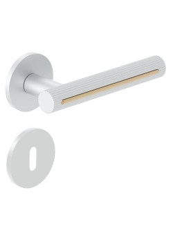 Manere usi MODERNO ( ELEGANZA ) alb auriu cu rozeta cheie