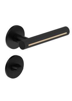 Manere usi MODERNO ( ELEGANZA ) negru auriu cu rozeta wc