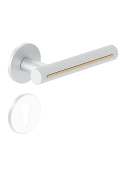 Manere usi MODERNO ( ELEGANZA ) alb auriu cu rozeta yala