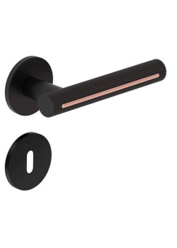 Manere usi MODERNO ( ELEGANZA ) negru cupru cu rozeta cheie