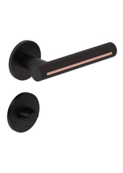 Manere usi MODERNO ( ELEGANZA ) negru cupru cu rozeta wc