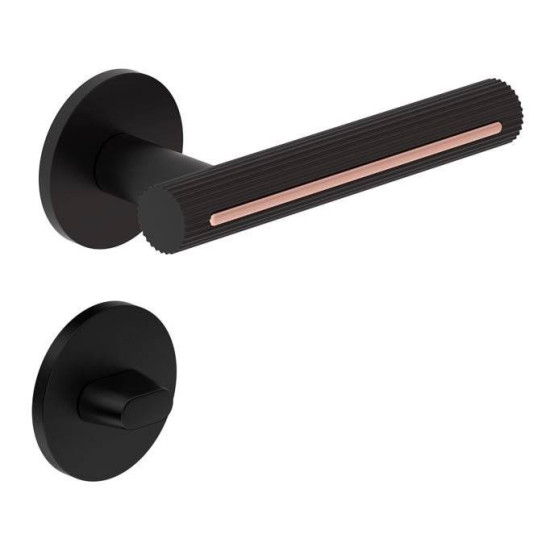 Manere usi MODERNO ( ELEGANZA ) negru cupru cu rozeta wc