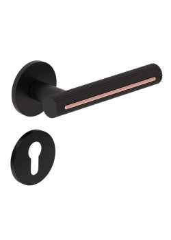 Manere usi MODERNO ( ELEGANZA ) negru cupru cu rozeta yala