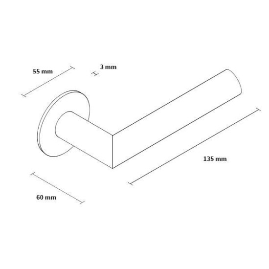 Manere usi NOVA 3S inox cu rozetele cheie