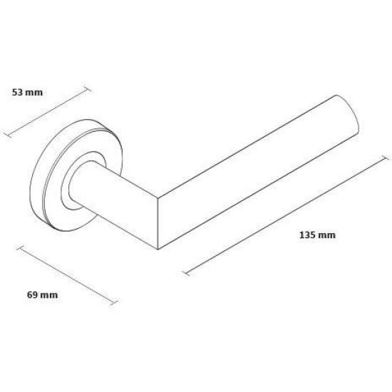 Manere usi NOVA auriu PVD cu rozeta wc