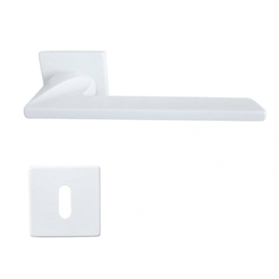 Manere usi Nove alb mat cu rozeta cheie