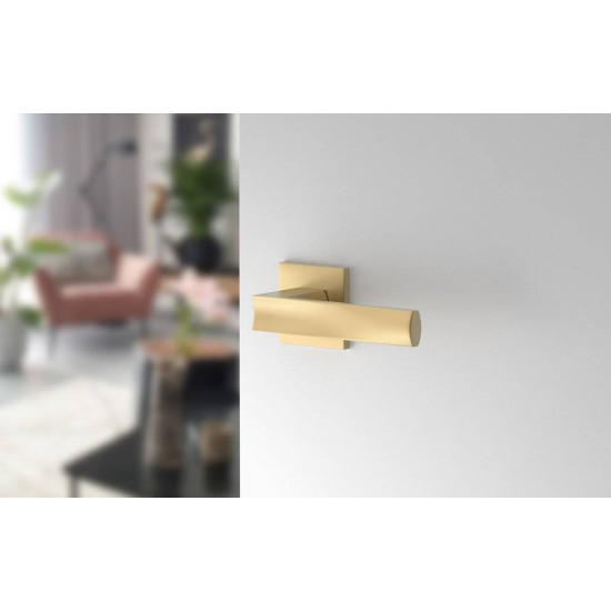 Manere usi OFFICE FIT ( IBIZA ) auriu perlat mat cu rozeta cheie