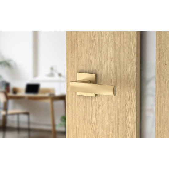 Manere usi OFFICE FIT ( IBIZA ) auriu perlat mat cu rozeta wc