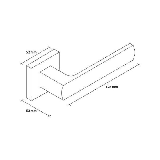 Manere usi OFFICE ( IBIZA ) negru mat cu rozeta wc