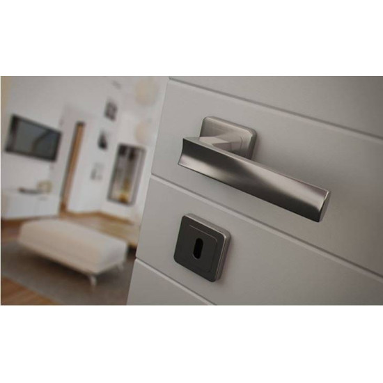 Manere usi OFFICE ( IBIZA ) nichel satin cu rozeta wc