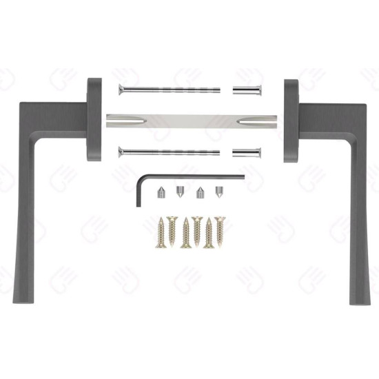 Manere usi OFFICE ( IBIZA ) grafit cu rozeta cheie