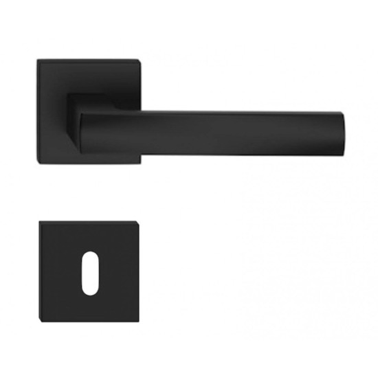 Manere usi OFFICE ( IBIZA ) negru mat cu rozeta cheie