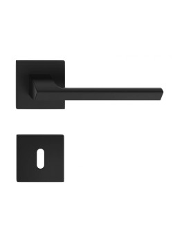Manere usi QUANTA FIT negru cu rozeta cheie