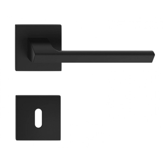 Manere usi QUANTA FIT negru cu rozeta cheie