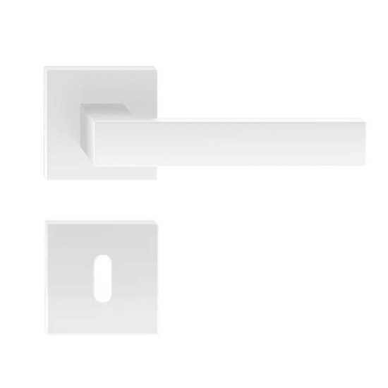 Manere usi QUBIK alb cu rozeta cheie