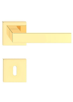 Manere usi QUBIK auriu lucios cu rozeta cheie