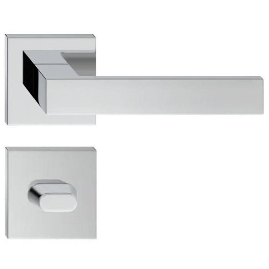 Manere usi QUBIK crom lucios cu rozeta wc