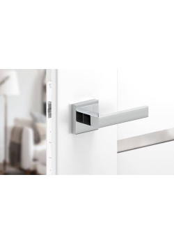 Manere usi QUBIK crom lucios cu rozeta wc