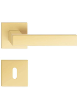 Manere usi QUBIK FIT auriu perlat mat cu rozeta cheie