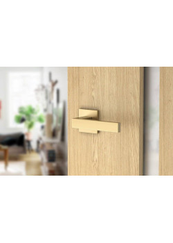 Manere usi QUBIK FIT auriu perlat mat cu rozeta wc